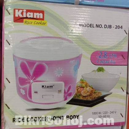 Kiam 2.8 rice cooker 1000w 1pc non-stick pot